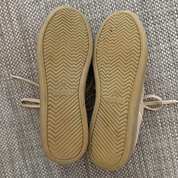 ROTHY'S **RETIRED COLOR** Men's RS01 Washable Sneaker EU43/US10 Tan/Beige Preppy - Picture 6 of 7